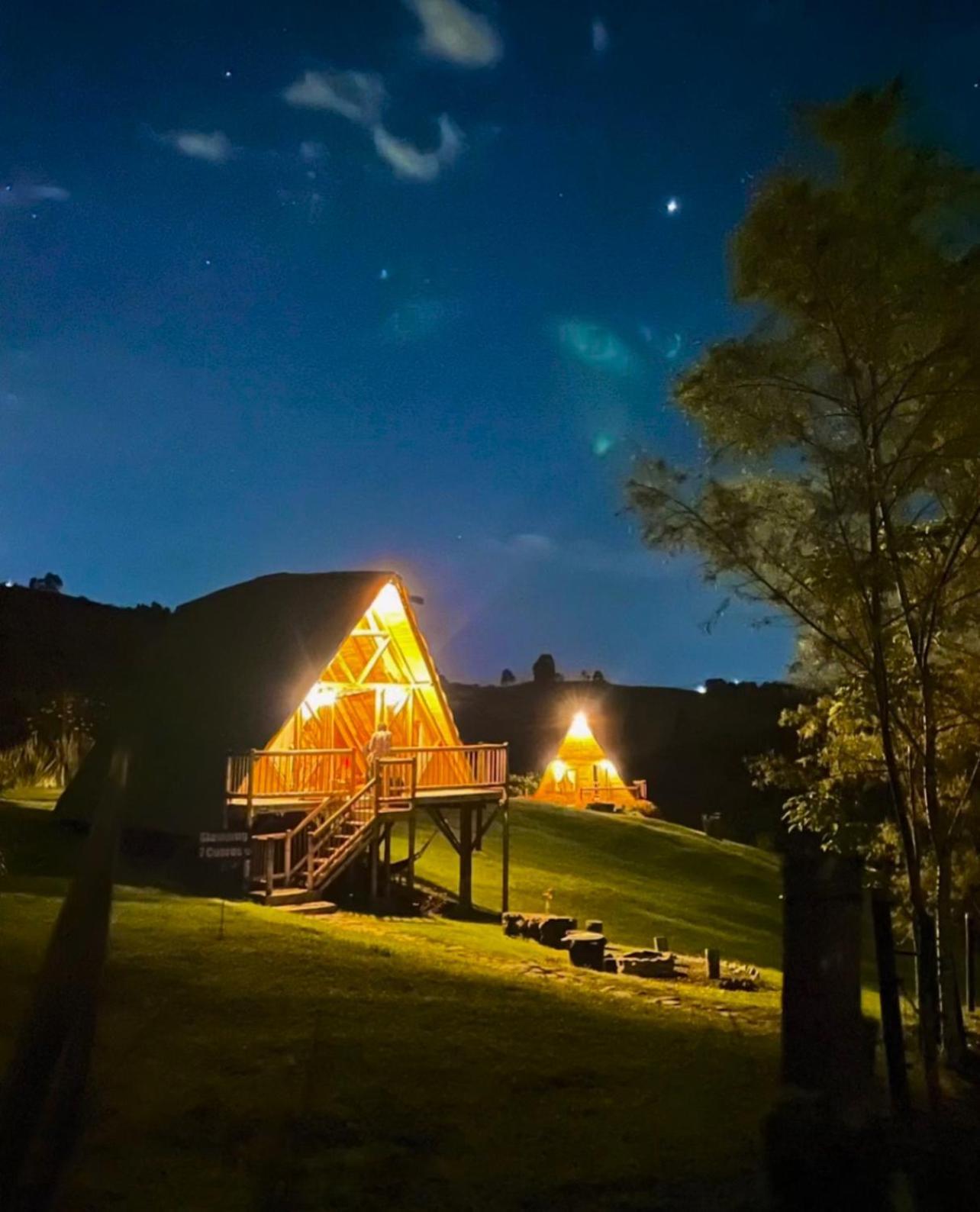 Glamping La Herradura Santa Rosa de Cabal Bagian luar foto